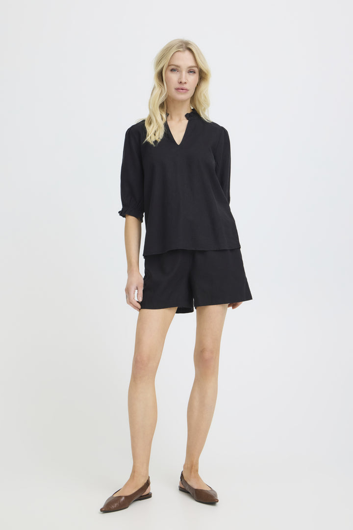 BYFALAKKA PUFF BLOUSE - Meteorite