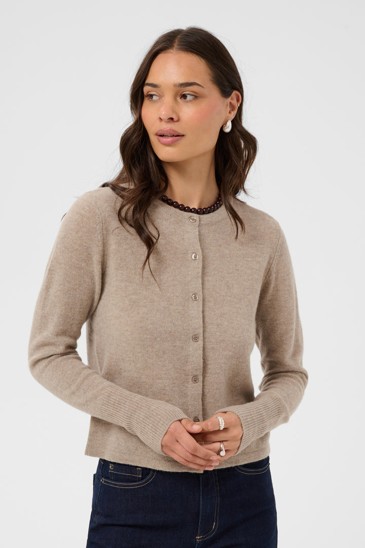 KAcashie Cardigan - Beige melange