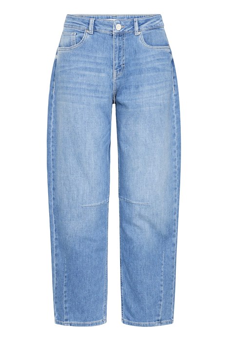 PZANNI HighWaist JEANS BARREL LEG - Medium blue denim