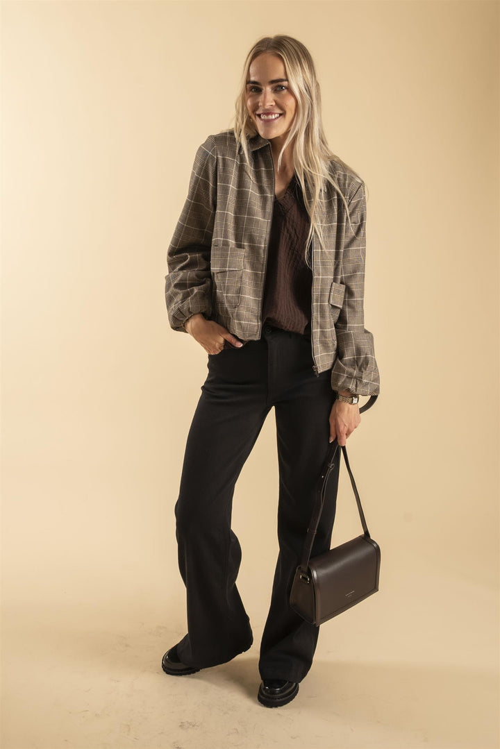 Sonti Crossbody Leather Bag - Dark Brown