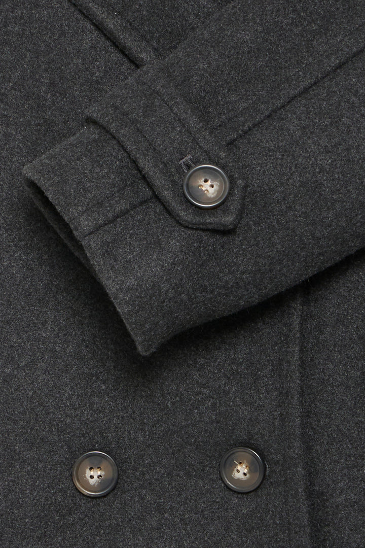 BYCILIA CABAN JACKET - Black melange