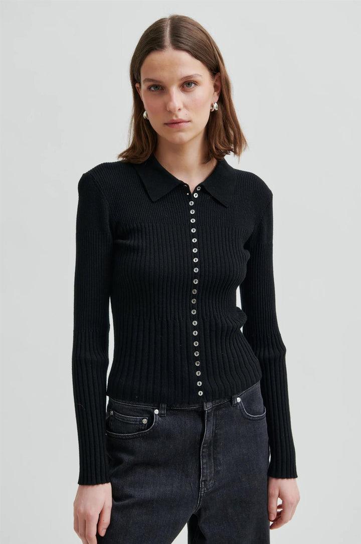 Jet Knit Cardigan - Black