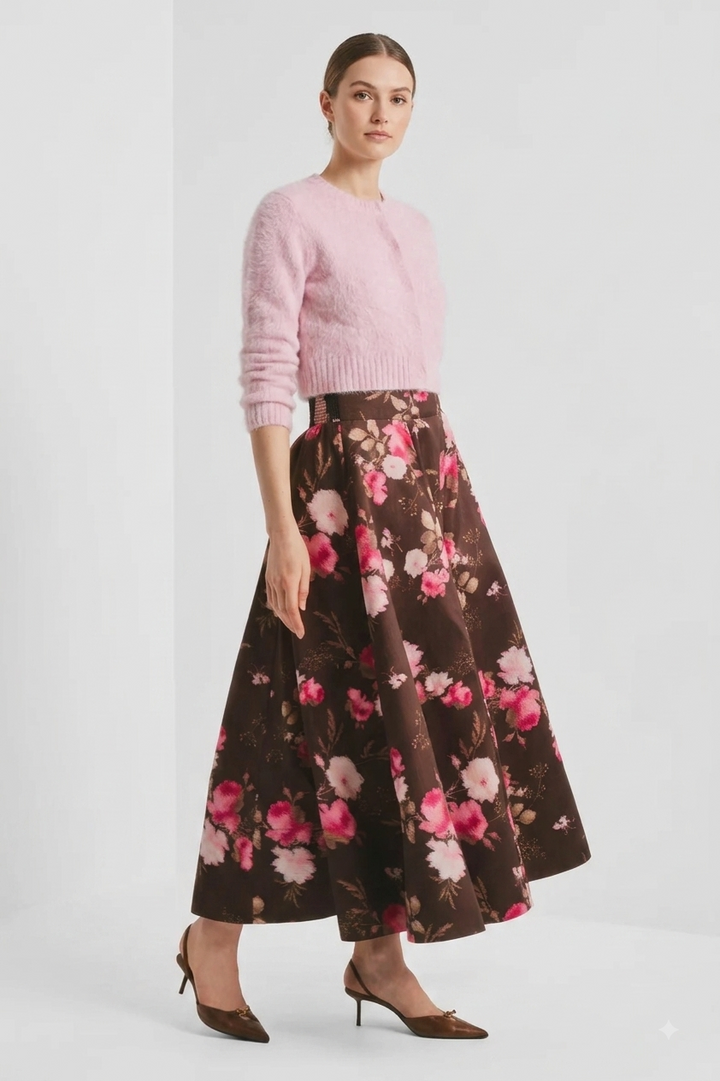 Hairy Knit Jacket - Rosa