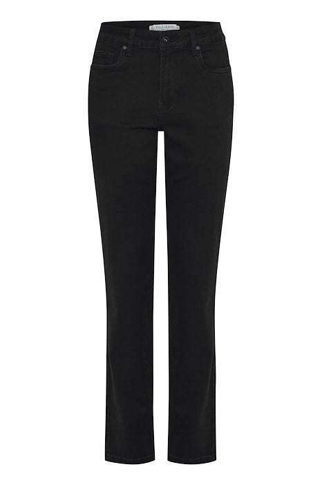 PZEMMA HighWaist Jeans Medium Straight Leg - Black Leg