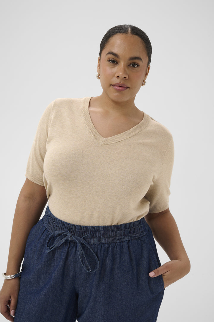 KClizzy V-Neck Pullover - Feather Gray Melange