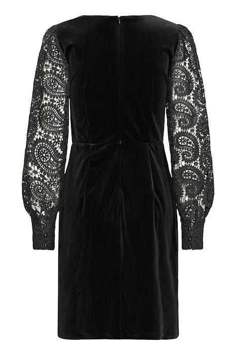 BYSOVELVET DRESS - True Black