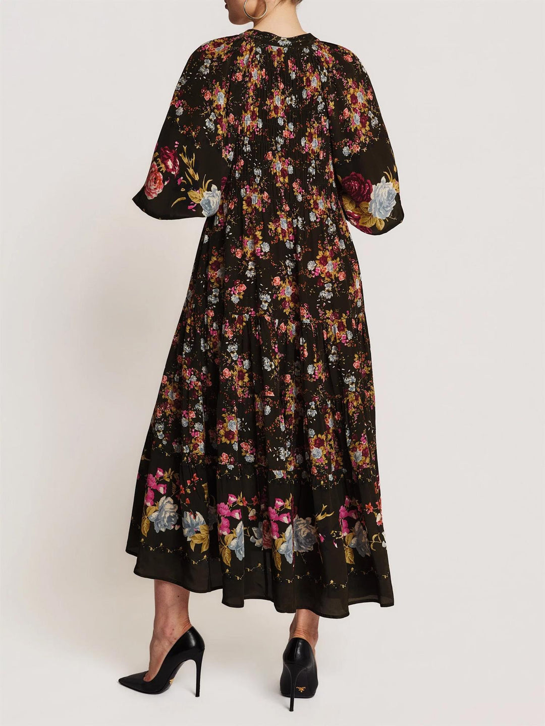 Bohemian Shift Dress - Forest Bouquet