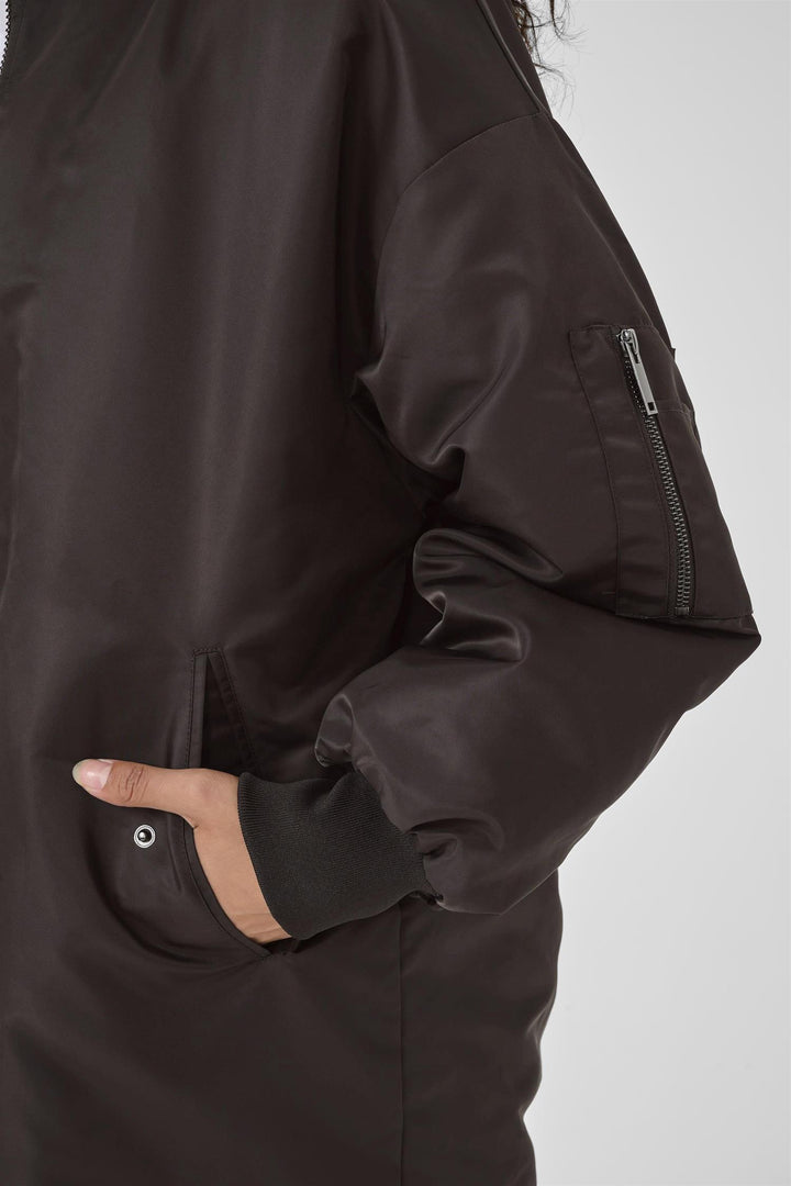 Helga Reversable Long Jacket - Espresso