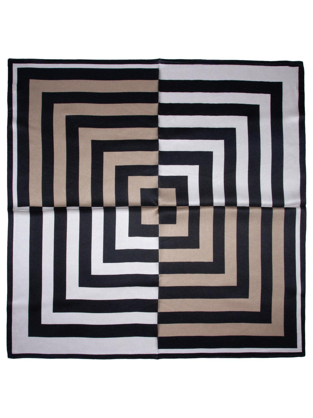 Skjerf Geometrisk Silke - Sort
