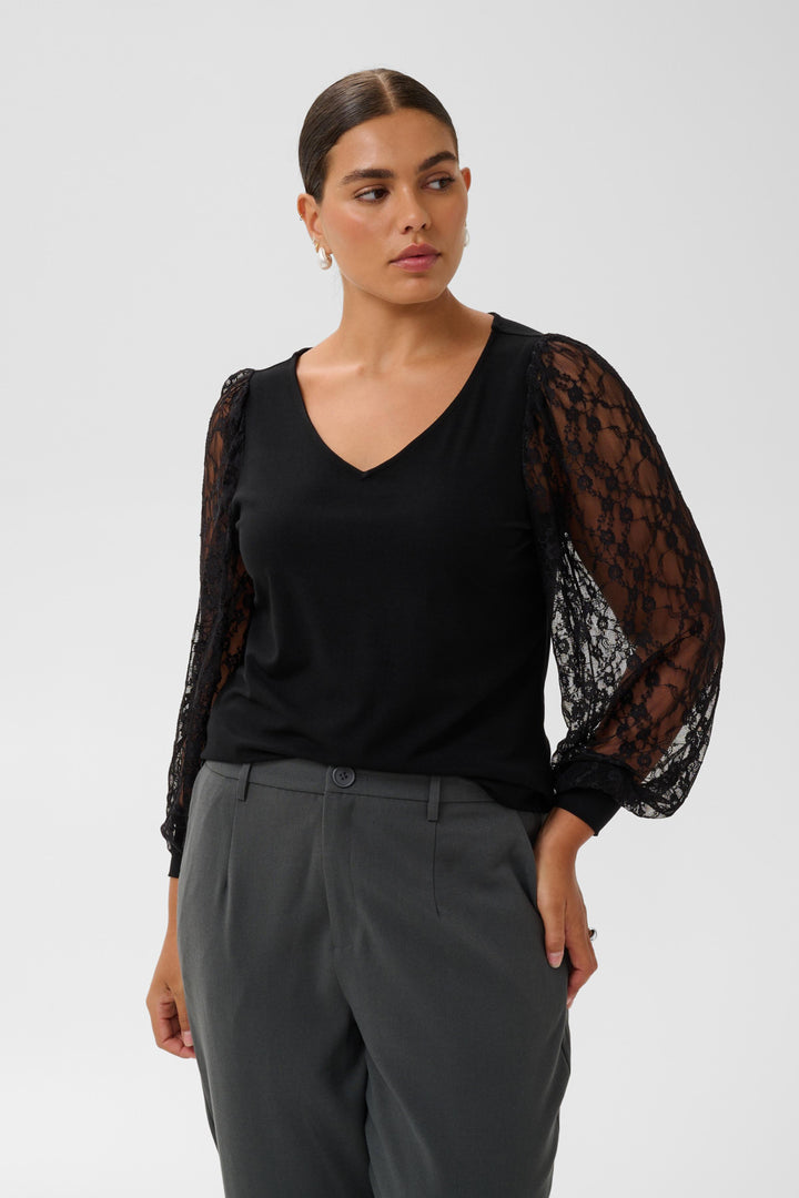 KCleona Lace Blouse - Black deep