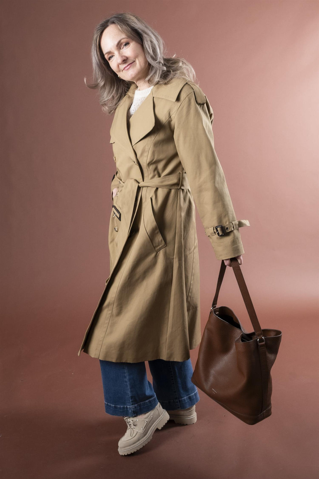 Audrey Trench Coat - Khaki