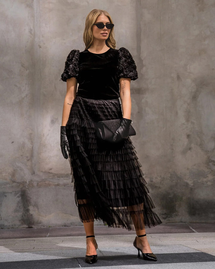 Agnes Tulle Skirt - Black