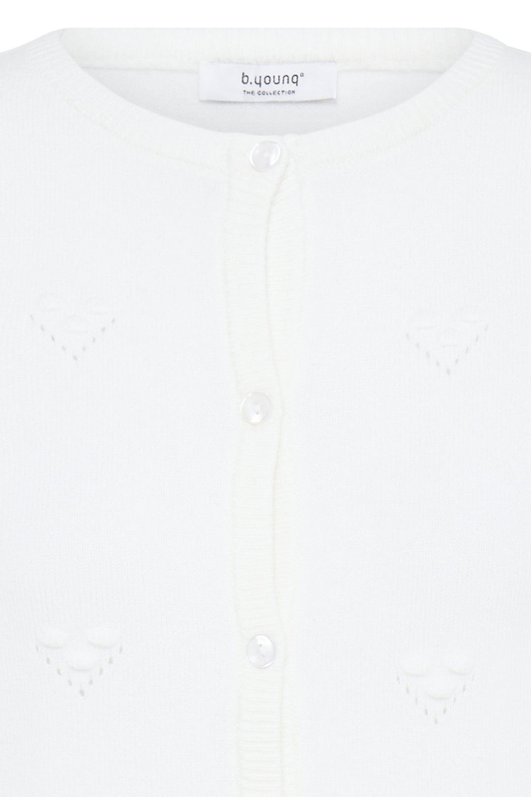 BYMANINA STRUCTURE CARDIGAN - Marshmallow Melange