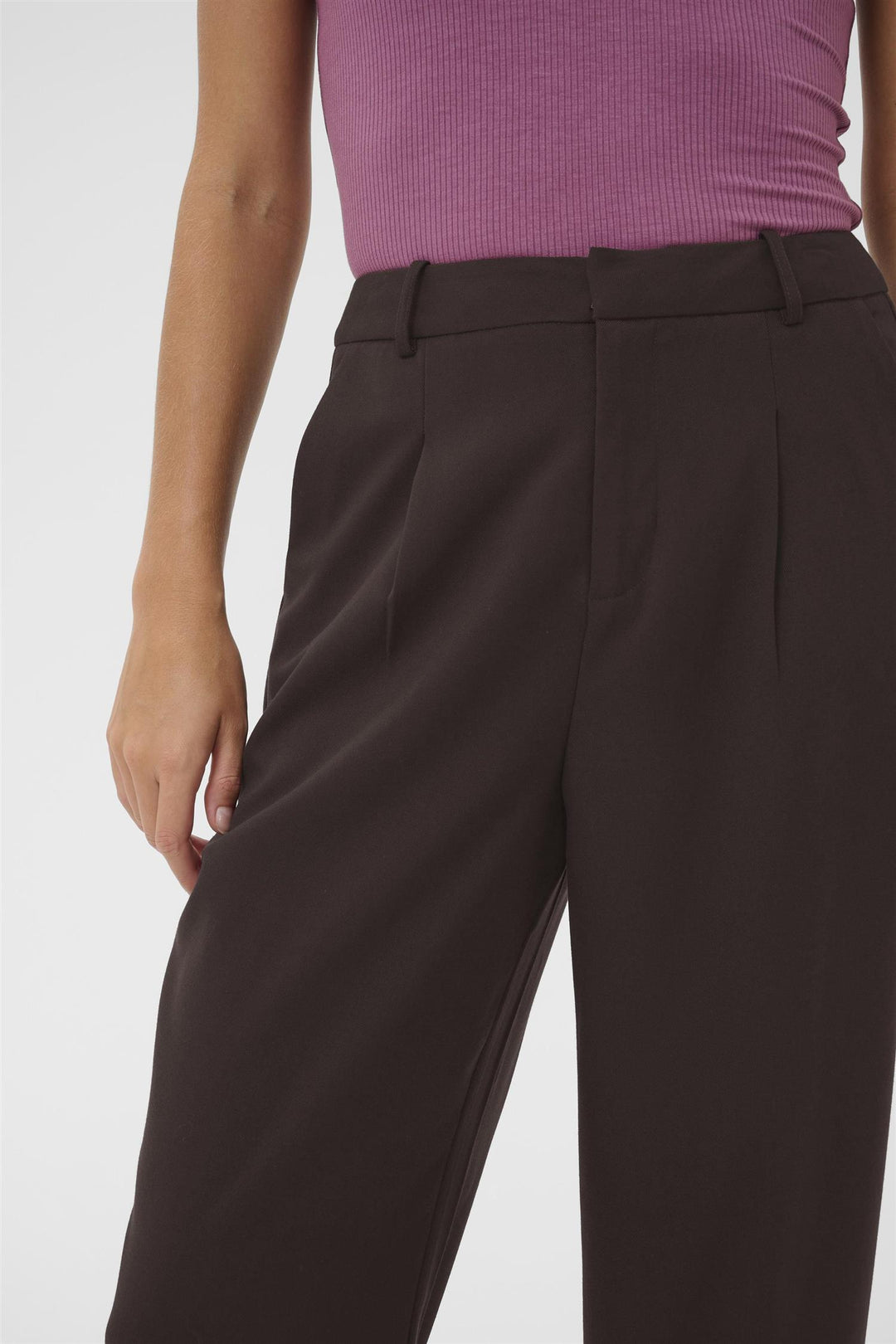 KAmerle 7/8 Pants Suiting  - Black Coffee