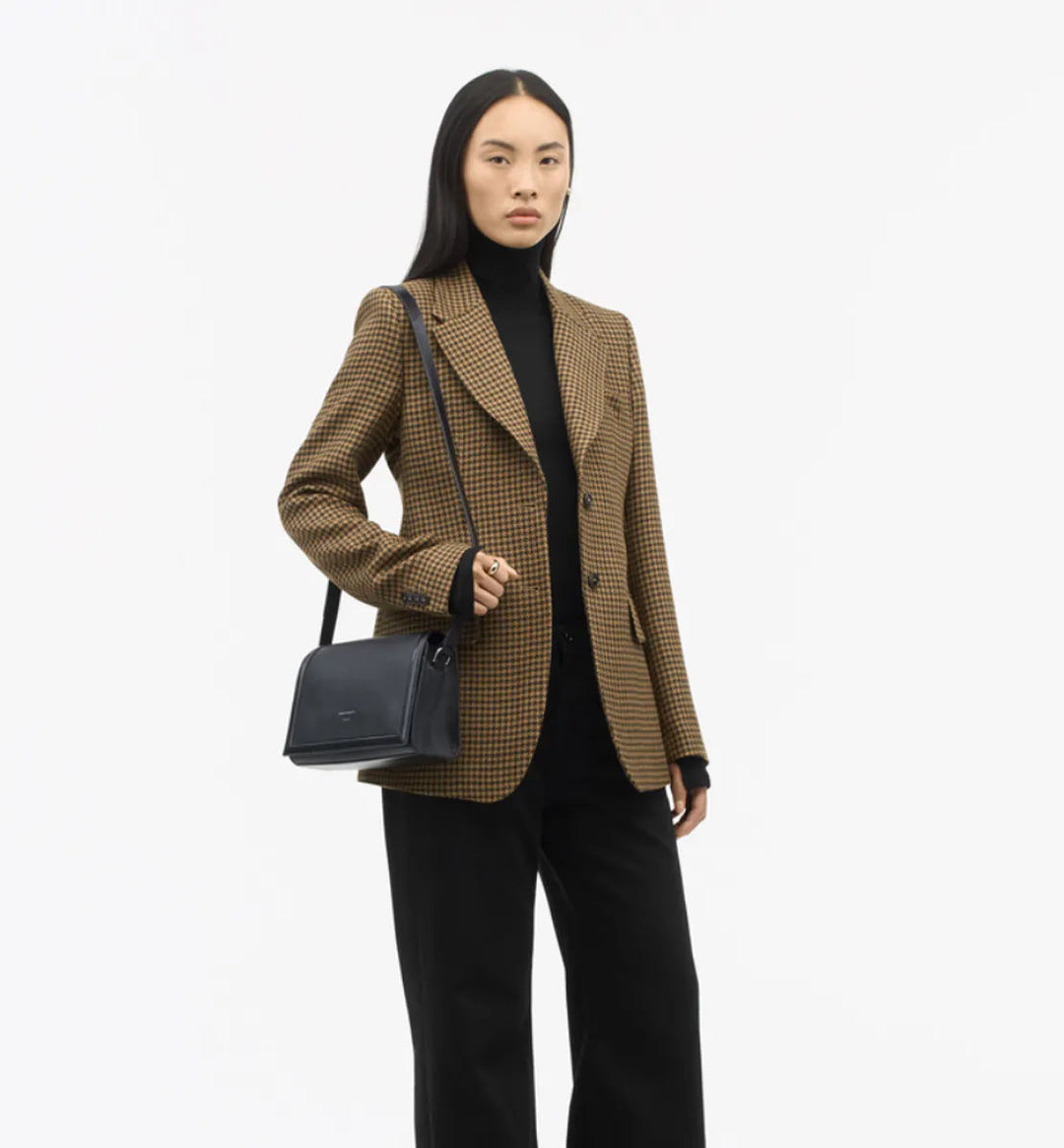 Sonti Crossbody Leather Bag - Black