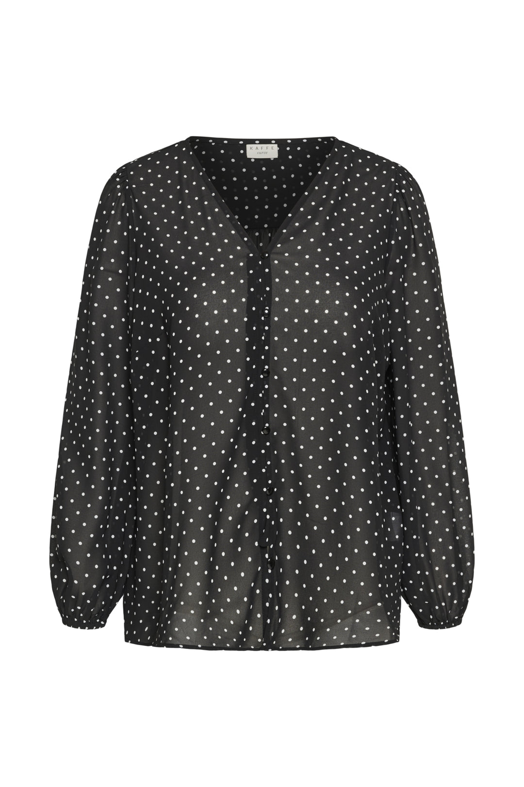KCminda Blouse - Black W. White Dot