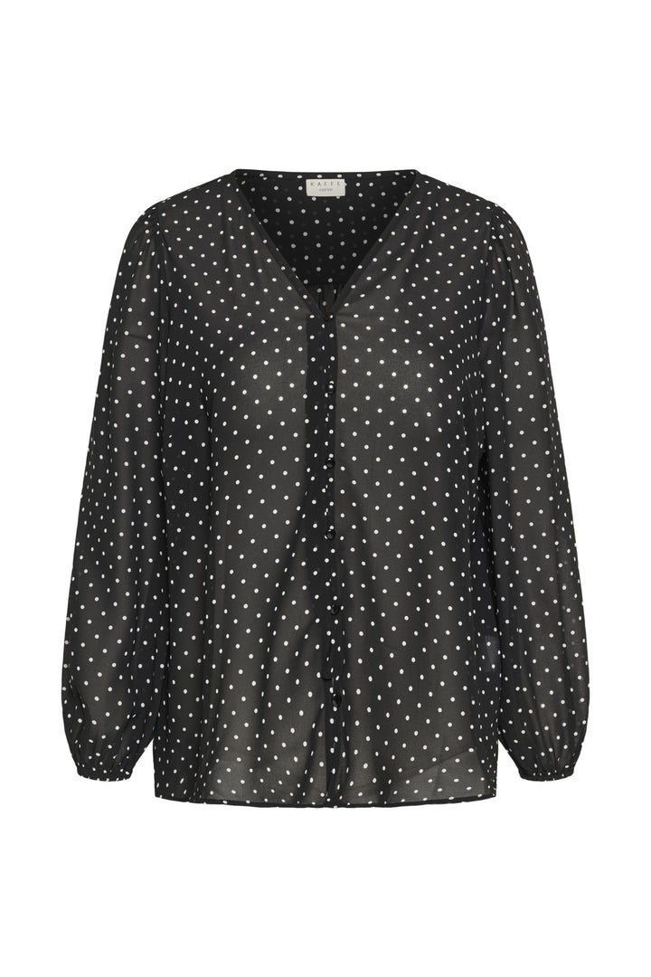 KCminda Blouse - Black W. White Dot