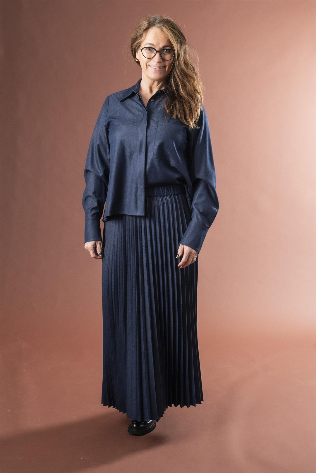 CHERRIE SKIRT - Dark Denim