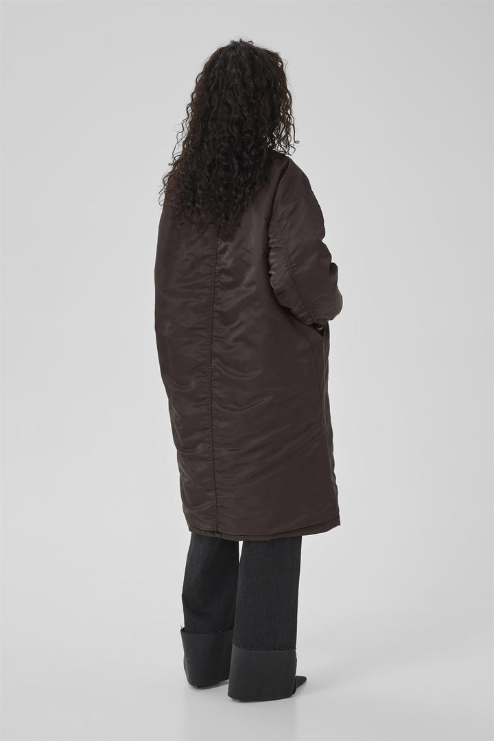 Helga Reversable Long Jacket - Espresso