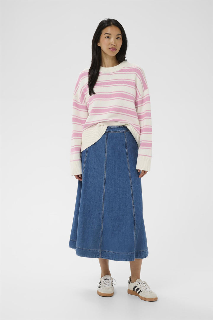 Serafine Pullover - Orchid Smoke Trio Stripe