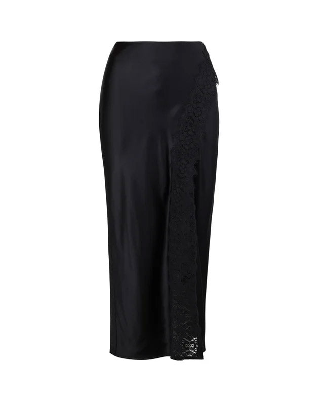 Satin Skirt - Black