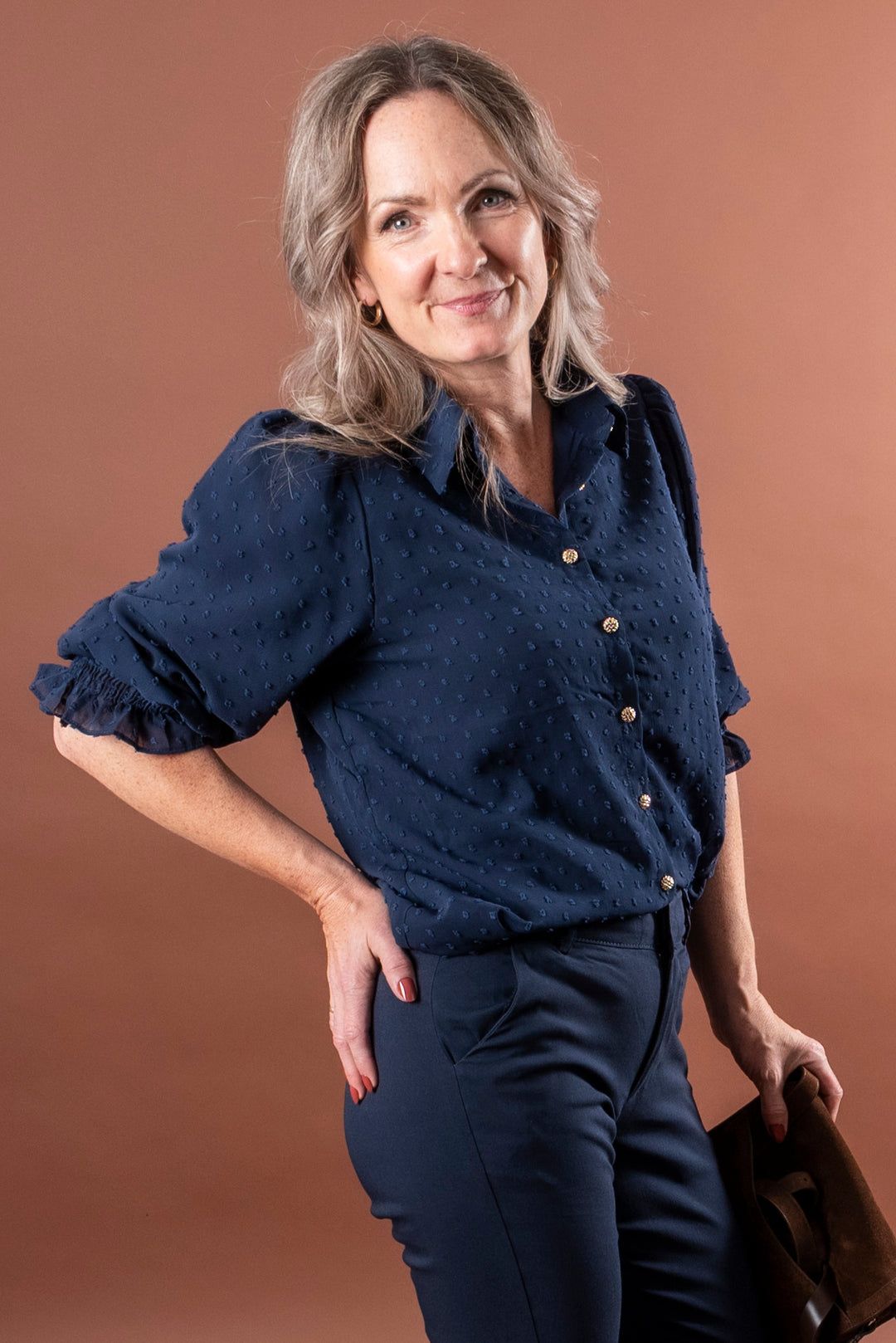 Norah Crolo Blouse - Navy