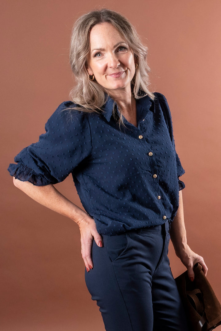 Norah Crolo Blouse - Navy