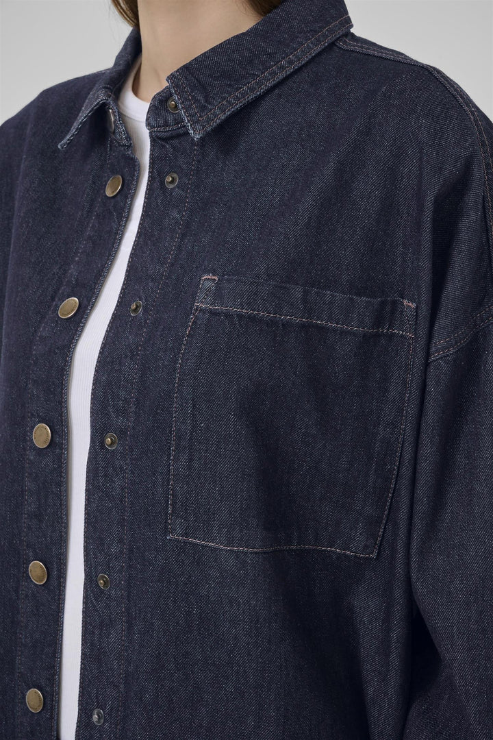 Malo 143 Shirt - Dark Blue Un-Wash