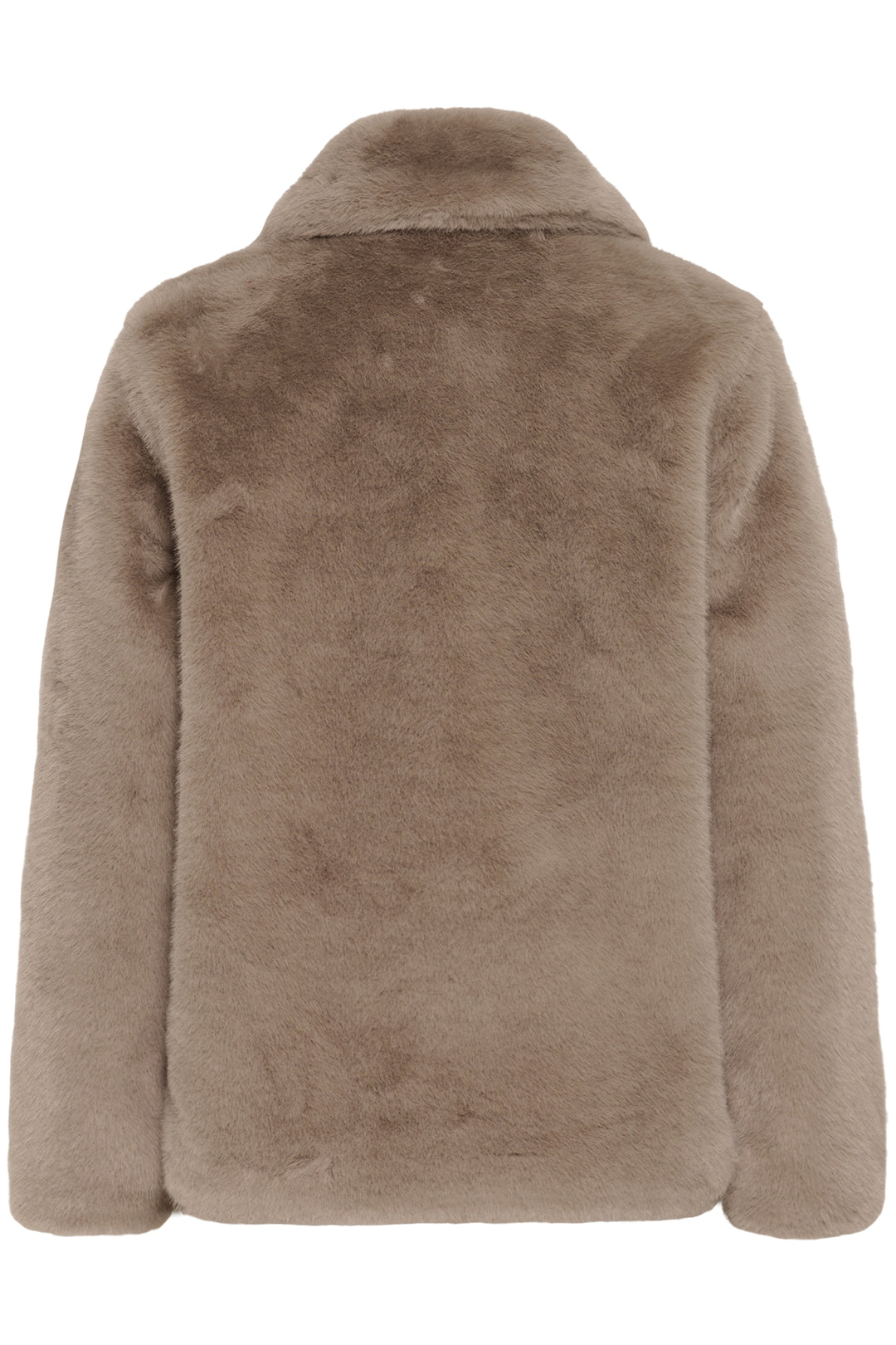 KArosa Fake Fur Jacket - Taupe Gray