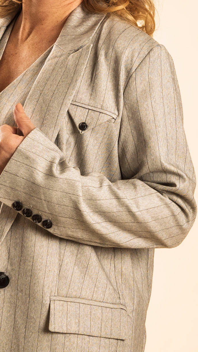 KAkaysa Blazer - Grey pinstripe