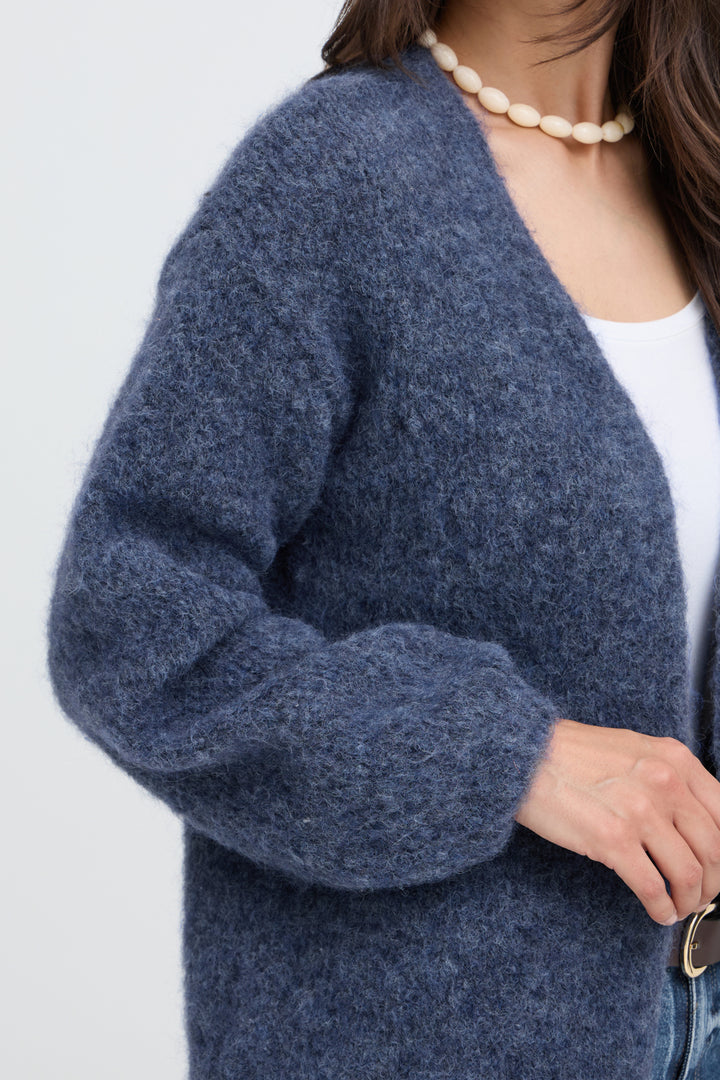 BYNYLA CARDIGAN - Blue Horizon Melange