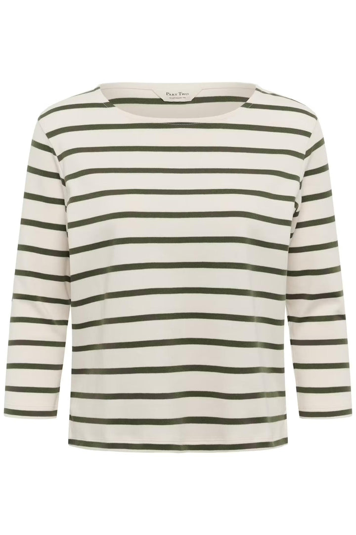 Nela T-shirt - Green Gables Stripe