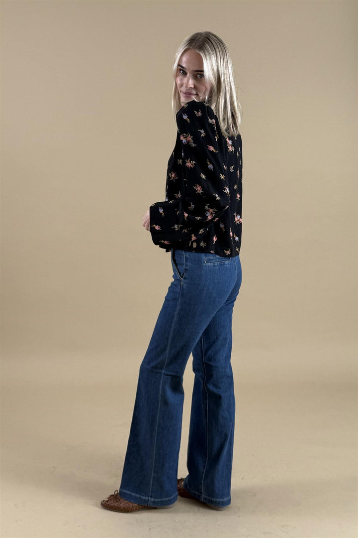 Viscose Blouse - Midnight Flower