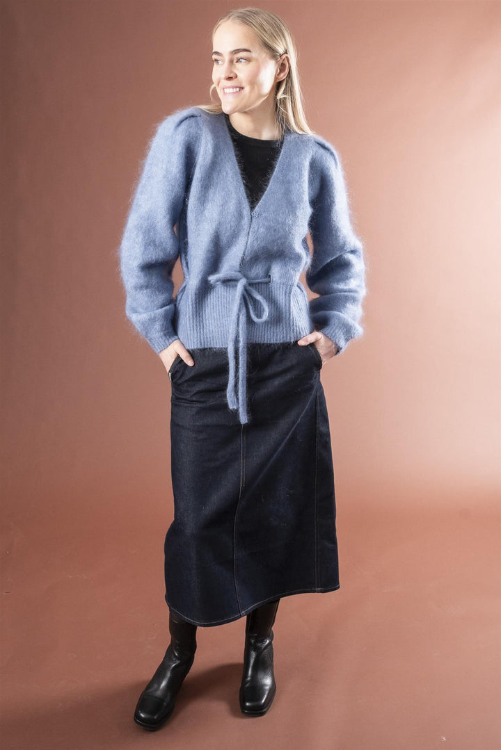 Malin Chunky Cardigan - Denim Blue
