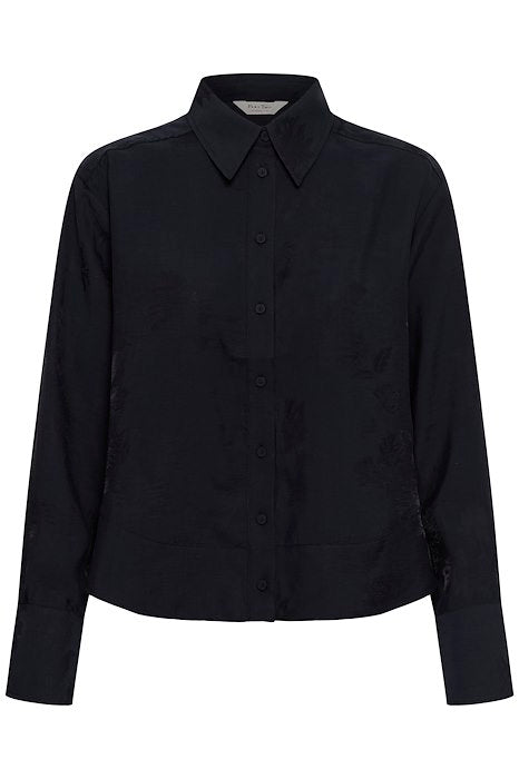 Carolla Shirt - Dark Navy Flower Jaquard