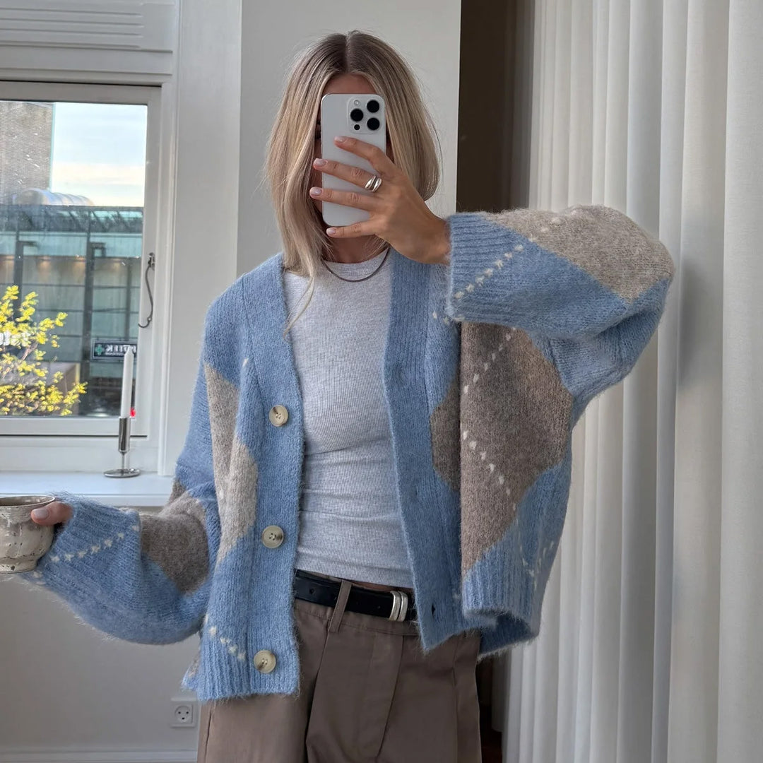 Laiana Knit Cardigan - Sky Blue Mix