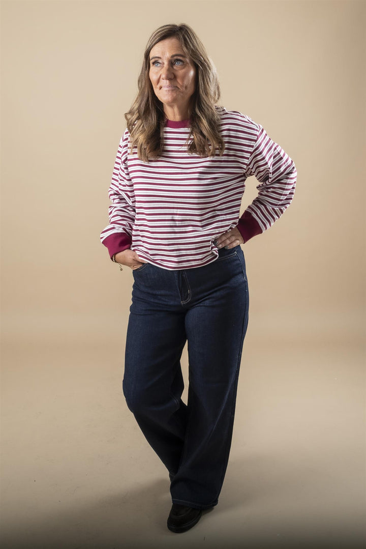 Monde Krestiane Pullover - Egret/Rhododendron