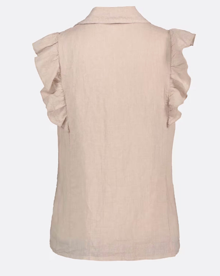 Maika Linen Top - Sand