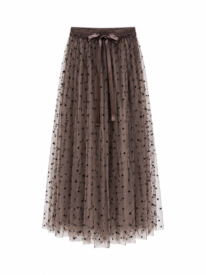 Large Dotte Tulle Skirt - Choco