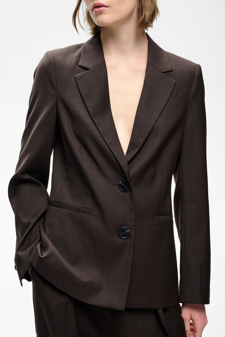 CADIE MEL CORE BLAZER - Chocolate Brown Melange