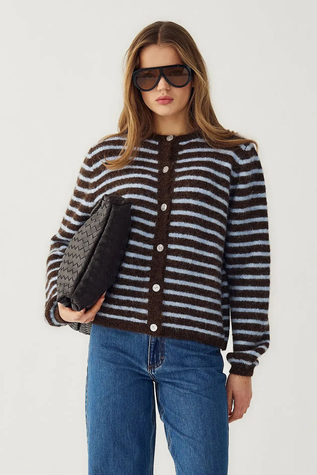 Mertice knit Cardigan - Brown