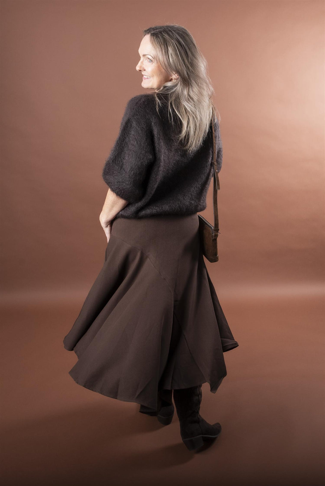 Asymmetric Skirt - Choco