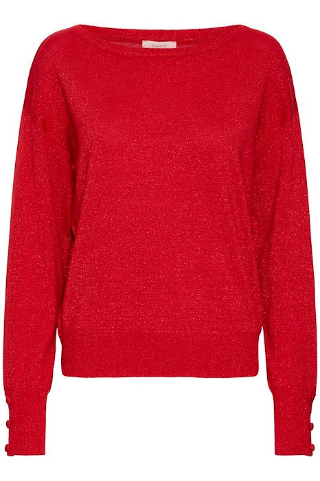 BYMOBBE BOATNECK JUMPER - Barbados Cherry