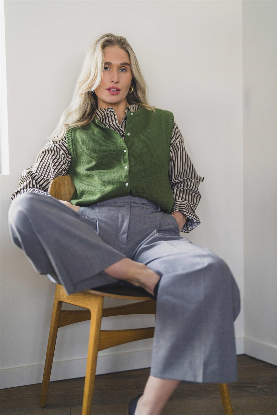 Ina Emma Vest - Chive