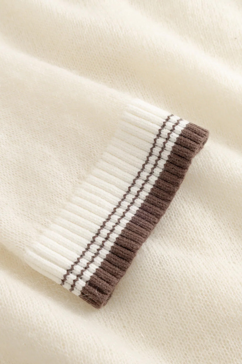 Nattie Knit Cardigan - Ivory Brown