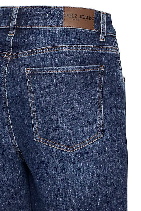 PZATHENA UltraHighWaist JEANS WIDE LEG - Dark blue denim