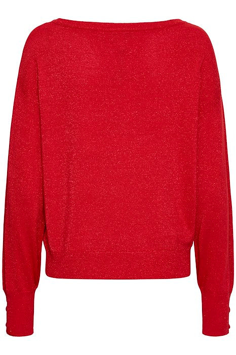 BYMOBBE BOATNECK JUMPER - Barbados Cherry
