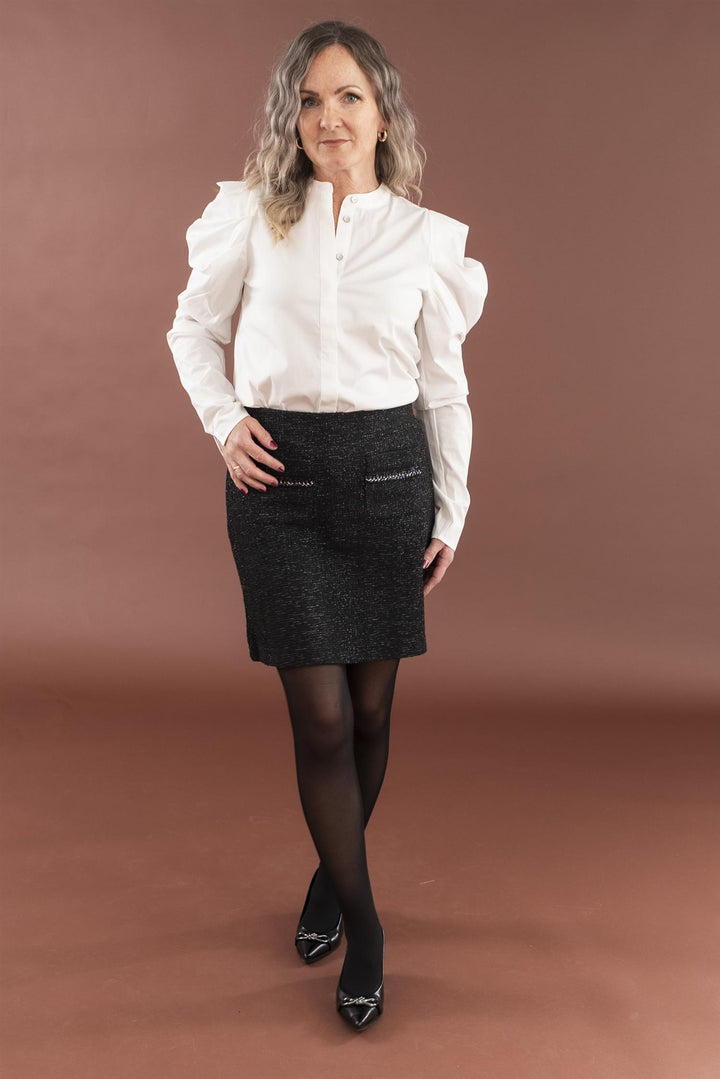 BYPANTHEA SHORT SKIRT - Meteorite