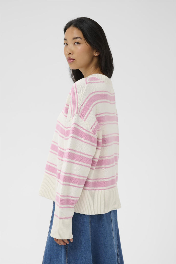 Serafine Pullover - Orchid Smoke Trio Stripe