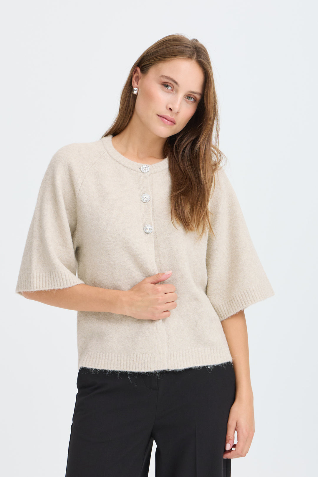 BYOMEA CARDIGAN 2 - Oatmeal Melange